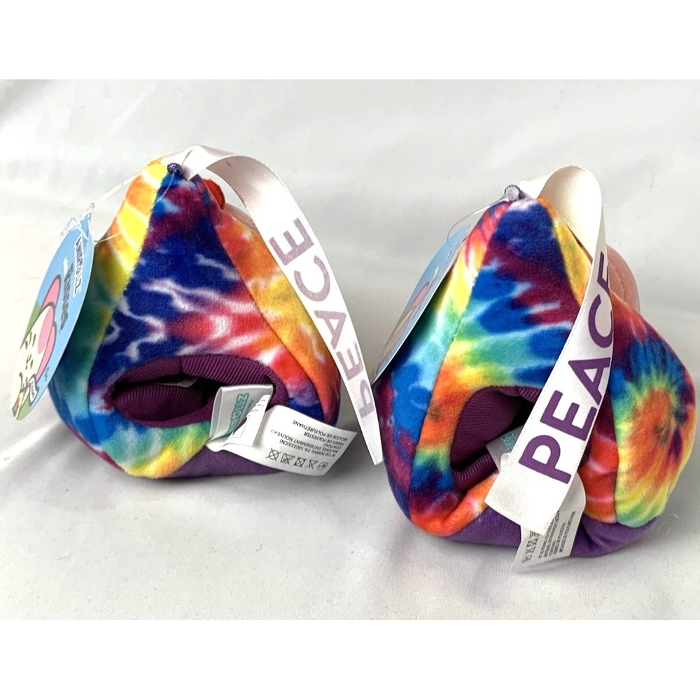 NEW Hershey Kisses Mini Plush Anirollz Kittiroll Tie Dye Peace Cat Set of 2 RARE